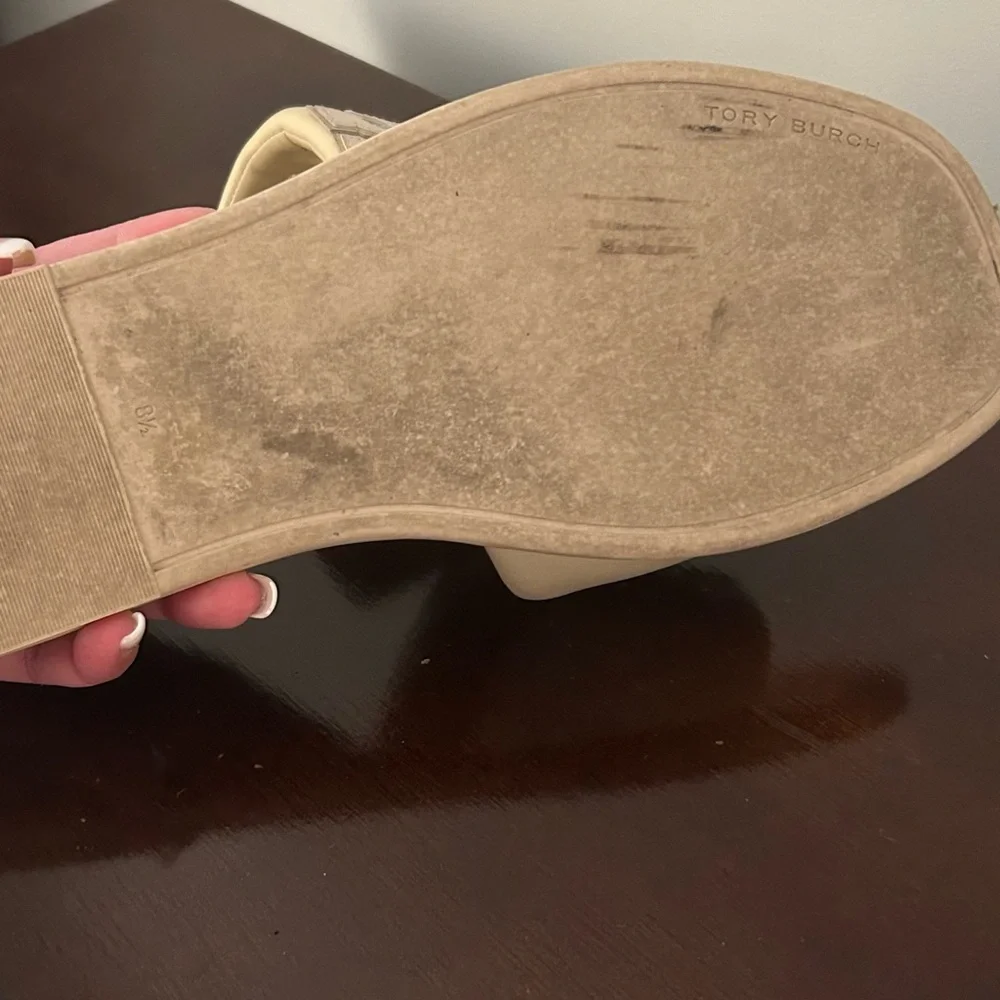 Tory Burch Beige Slide Sandals - Picture 6 of 6